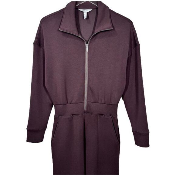 Spanx Air Essentials Long Sleeve Wide Leg Jumpsuit Brown Atheisure Size 1X - Picture 5 of 8